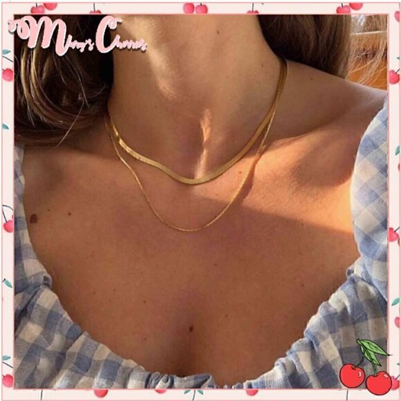 🍒 KARI Snake Chain Layer Necklace - Picture 1 of 11